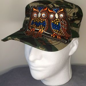 Flat Top Camouflage Military style hat